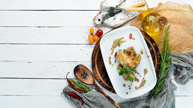 Naczynie z gotowym daniem